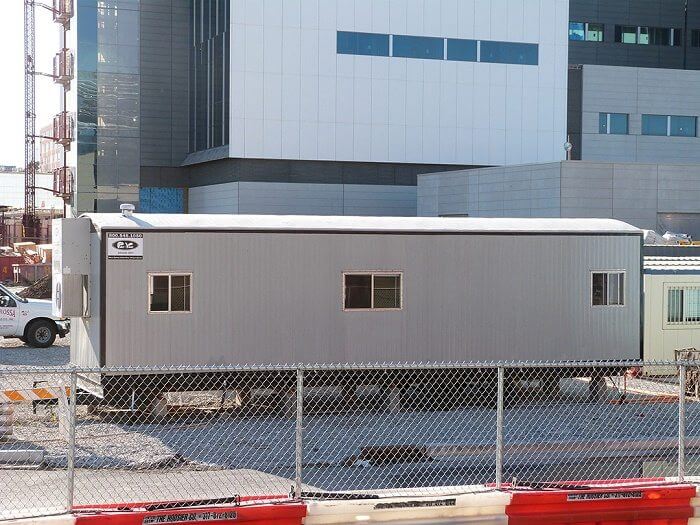 Mobile office on construction site Mobile office on construction site